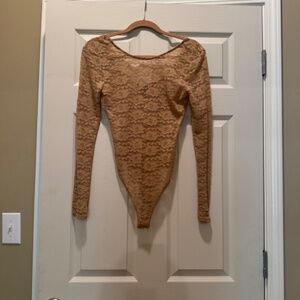 Cream Floral Lace Bodysuit